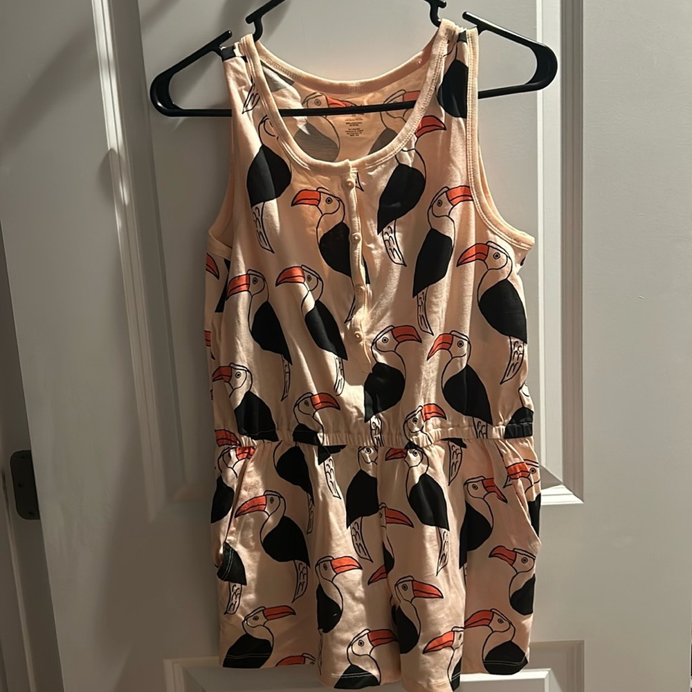 BRAND NEW Tea Collection Girls Size 16 Romper with Toucans
